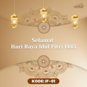 Desain video ucapan Idul Fitri digital Sannubari kode IF-01