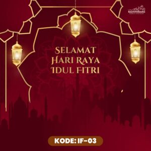 Desain video ucapan Idul Fitri digital Sannubari kode IF-03