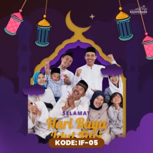 Desain video ucapan Idul Fitri digital Sannubari kode IF-05