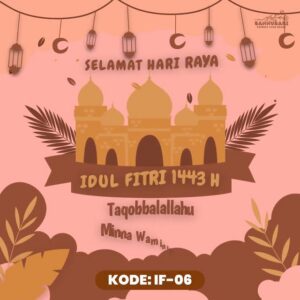 Desain video ucapan Idul Fitri digital Sannubari kode IF-06