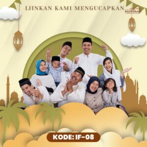 Desain video ucapan Idul Fitri digital Sannubari kode IF-08