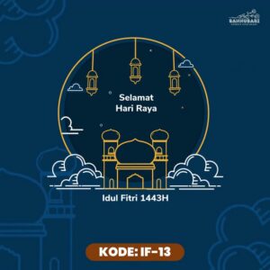 Desain video ucapan Idul Fitri digital Sannubari kode IF-13