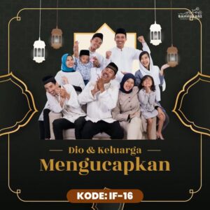 Desain video ucapan Idul Fitri digital Sannubari kode IF-16