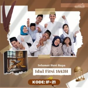 Desain video ucapan Idul Fitri digital Sannubari kode IF-21