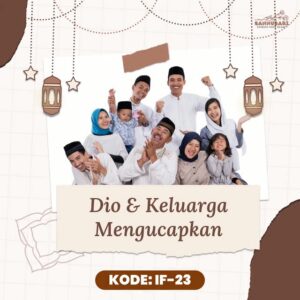 Desain video ucapan Idul Fitri digital Sannubari kode IF-23