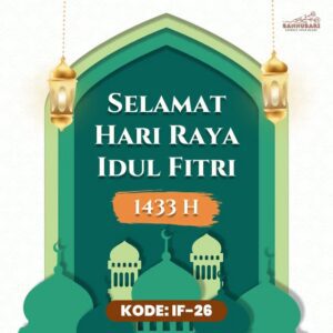 Desain video ucapan Idul Fitri digital Sannubari kode IF-26