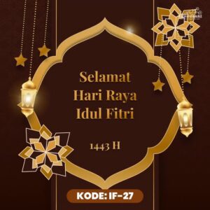 Desain video ucapan Idul Fitri digital Sannubari kode IF-27