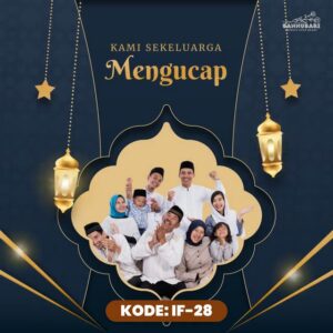 Desain video ucapan Idul Fitri digital Sannubari kode IF-28