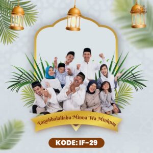 Desain video ucapan Idul Fitri digital Sannubari kode IF-29