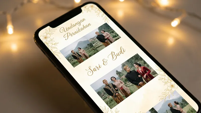 Contoh Undangan Digital dengan Galeri Foto Elegan