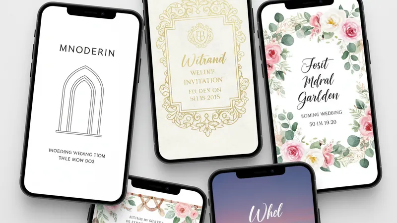 Berbagai template undangan digital pernikahan Sannubari