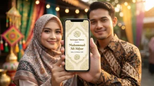 Undangan Digital Khitan Modern di Smartphone