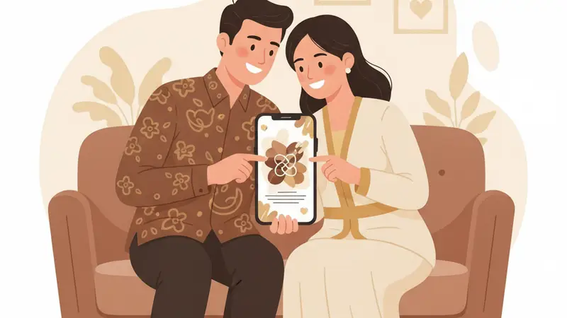 Ilustrasi perbandingan amplop digital dan amplop fisik