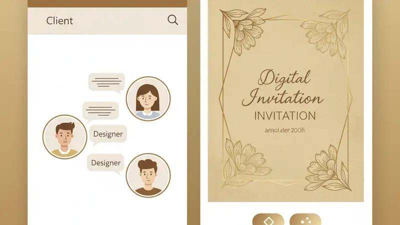 Pengantin wanita terlihat frustasi saat mencoba buat undangan pernikahan digital gratis