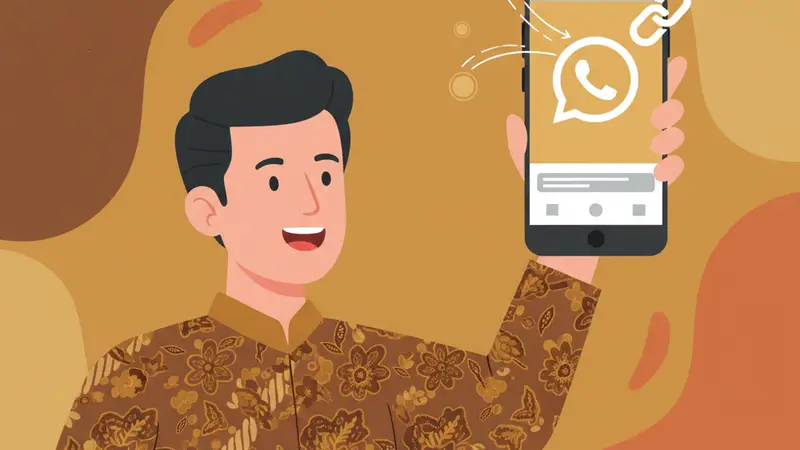 Pasangan sedang melihat undangan pernikahan online di ponsel mereka