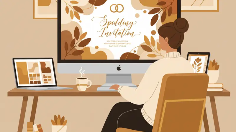 Tampilan antarmuka Canva saat membuat undangan digital