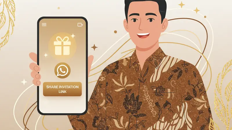 Pasangan memilih desain undangan digital Sannubari