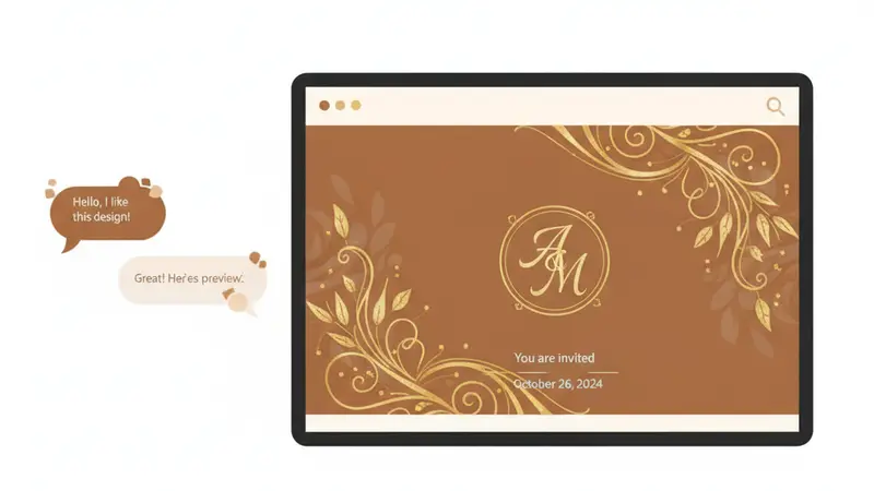 Pilihan template undangan pernikahan di Canva