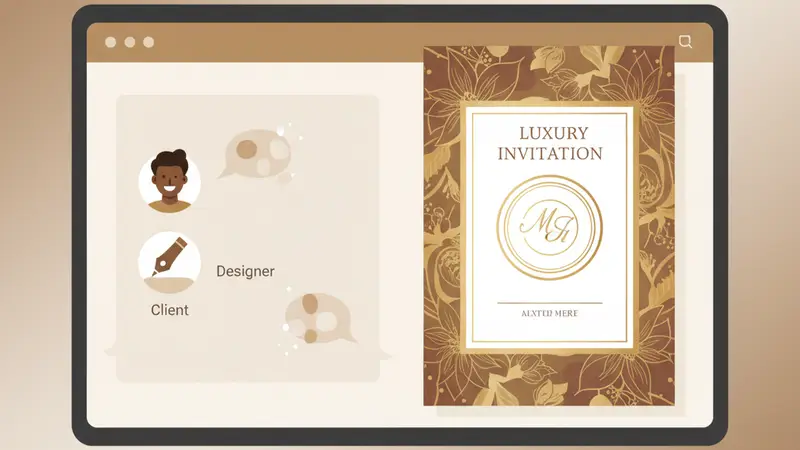 Pengantin sedang melihat website undangan digital mereka