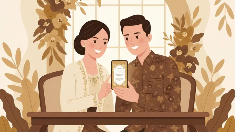 Contoh Undangan Online Desain Modern dengan Elemen Bunga dan Warna Pastel