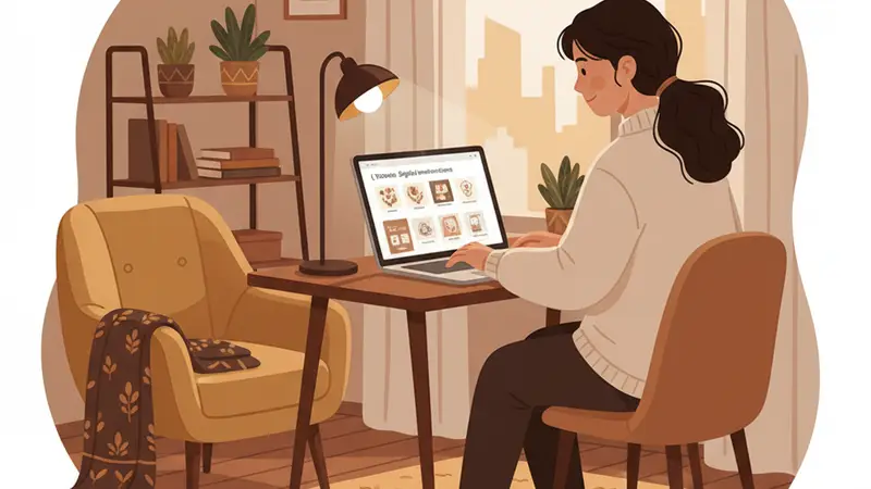 Pasangan pengantin sedang berdiskusi dengan desainer undangan digital