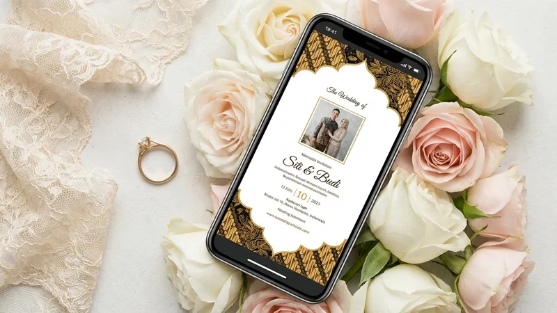 Contoh undangan pernikahan digital elegan dari Sannubari