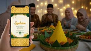 Undangan syukuran digital untuk acara syukuran keluarga Indonesia