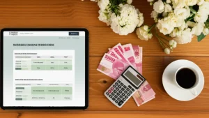Perbandingan harga jasa undangan digital dengan kalkulator dan uang rupiah