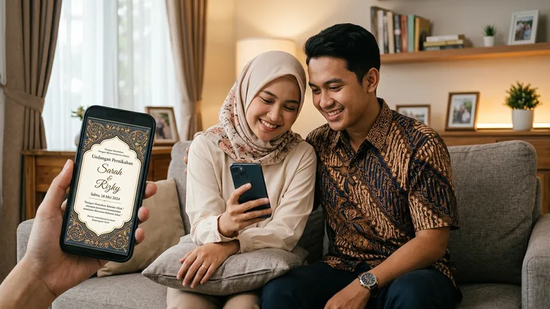 Contoh kata-kata undangan pernikahan digital yang elegan dan romantis