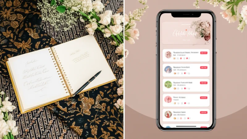 Perbandingan buku tamu undangan fisik vs digital untuk pernikahan