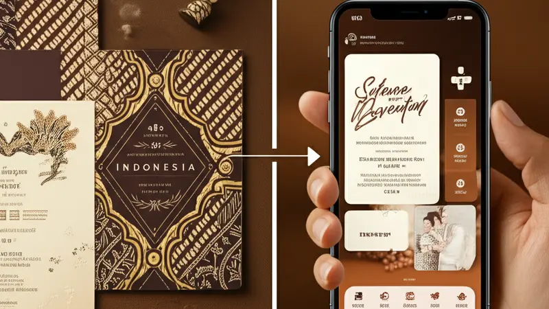 Evolusi undangan pernikahan dari cetak tradisional ke digital modern di Indonesia