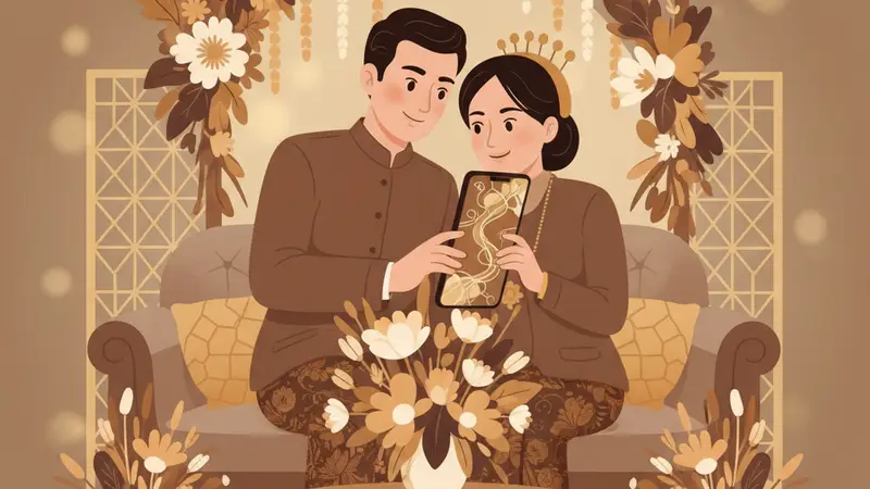 Pasangan pengantin memilih jasa undangan digital terdekat Sannubari