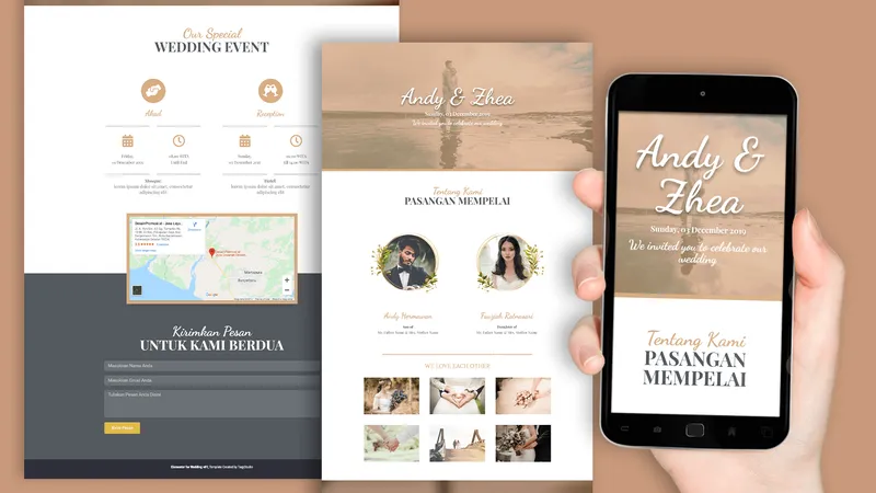 Tema Undangan Digital Golden Classic - Sannubari