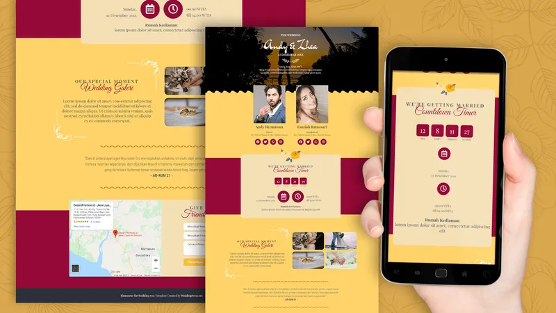 Tema Undangan Digital Silver Moon - Sannubari