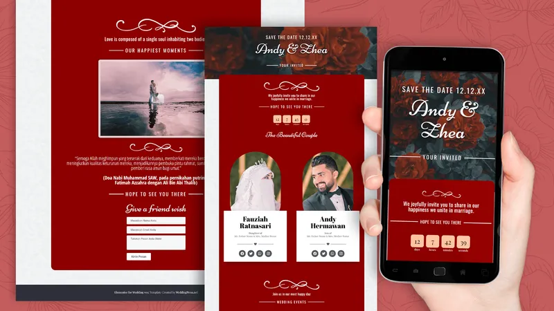 Tema Undangan Digital Elegant Marble - Sannubari