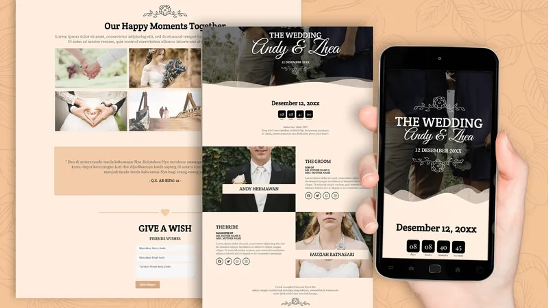 Tema Undangan Digital Jade Garden - Sannubari