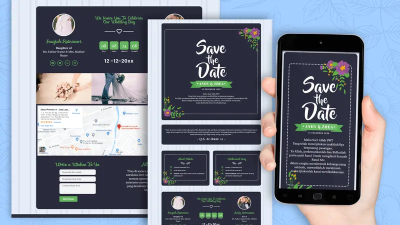 Tema Undangan Digital Copper Romance - Sannubari