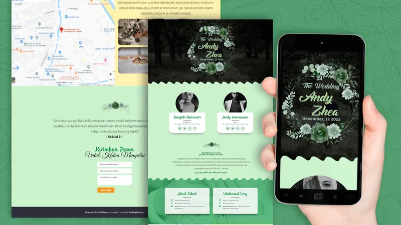 Tema Undangan Digital Forest Green - Sannubari