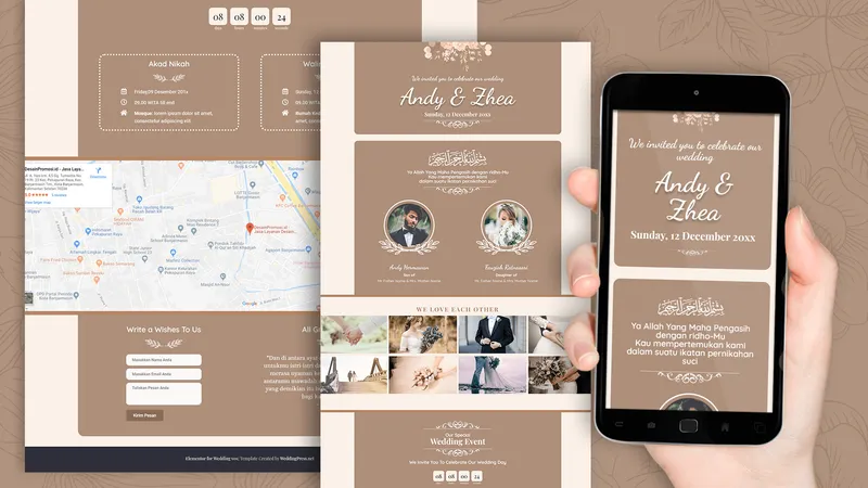 Tema Undangan Digital Rustic Wood - Sannubari