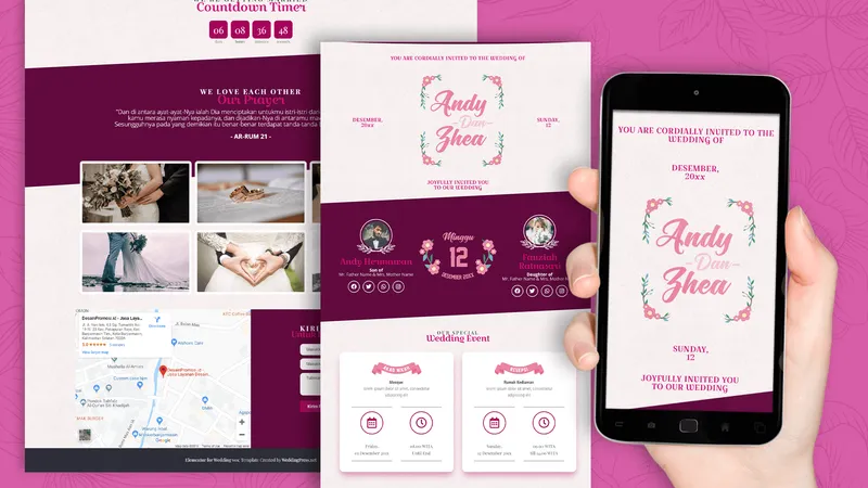 Tema Undangan Digital Classic Lace - Sannubari