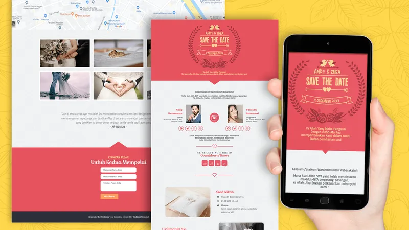 Tema Undangan Digital Red Festive - Sannubari