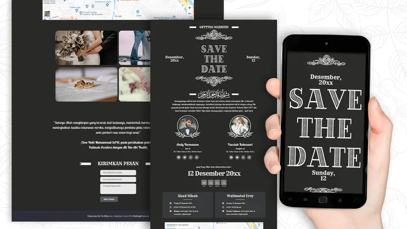 Tema Undangan Digital Romantic Blush - Sannubari