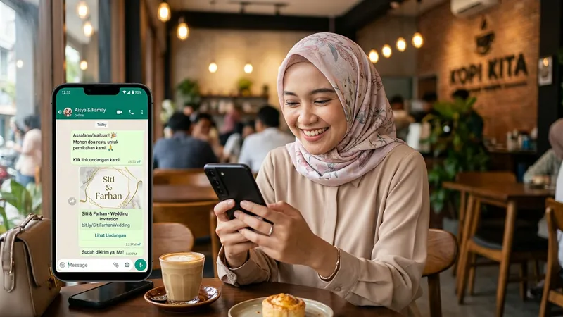 Mengirim undangan pernikahan digital via WhatsApp dengan mudah