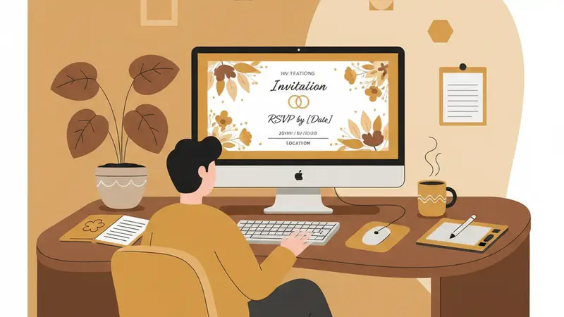 Screenshot antarmuka Canva untuk membuat undangan online