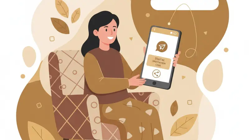 Pengantin baru menikmati momen santai setelah pernikahan, melihat smartphone