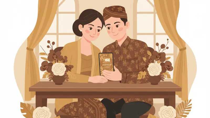 Surat undangan digital pernikahan modern
