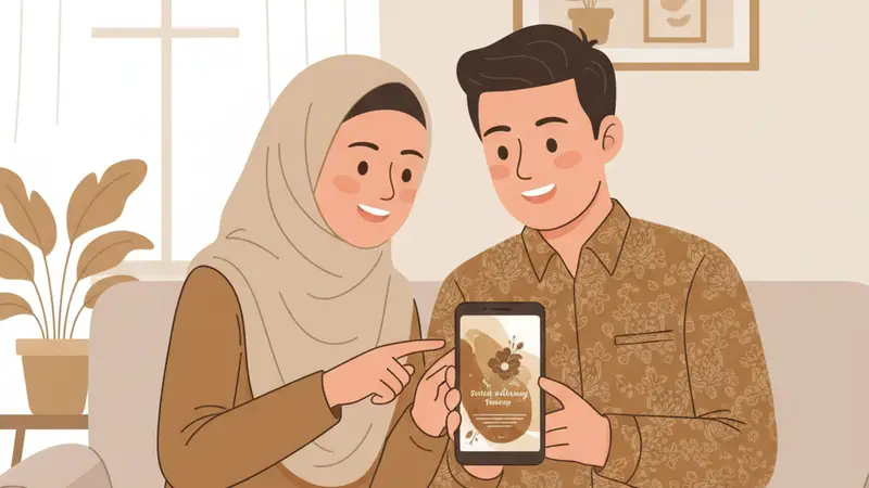Proses pembuatan undangan digital di Sannubari