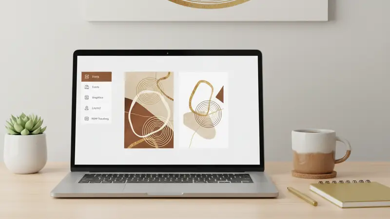 Pengantin sedang melihat hasil akhir template undangan digital