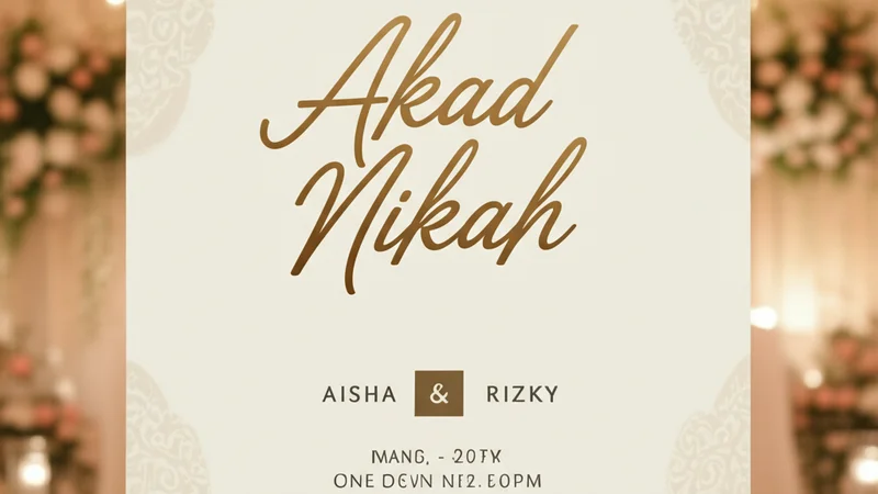 undangan akad nikah - panduan lengkap contoh teks dan desain