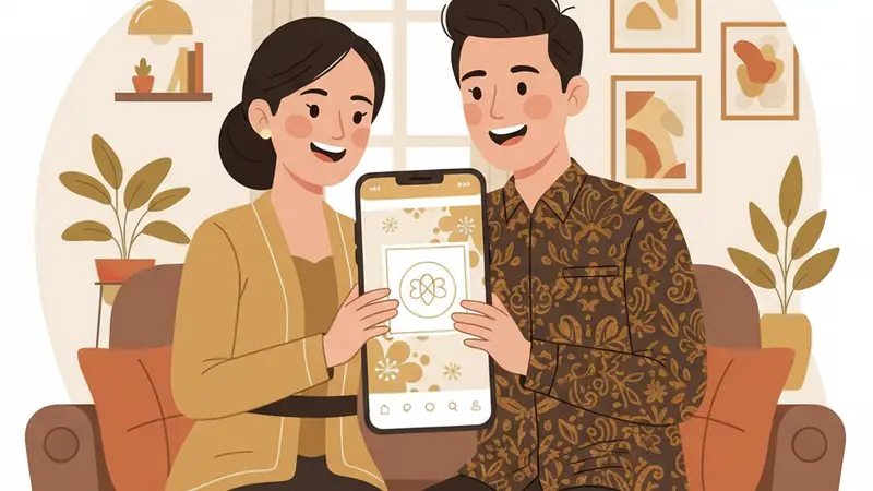 Tamu melihat detail informasi tambahan seperti peta dan love story di undangan pernikahan online
